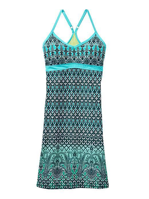 Athleta Printed Shorebreak Dress - Tide Blue Bombay
