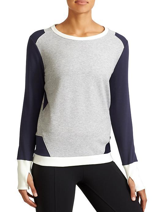Athleta Womens Team Up Sweatshirt Size L - Navy