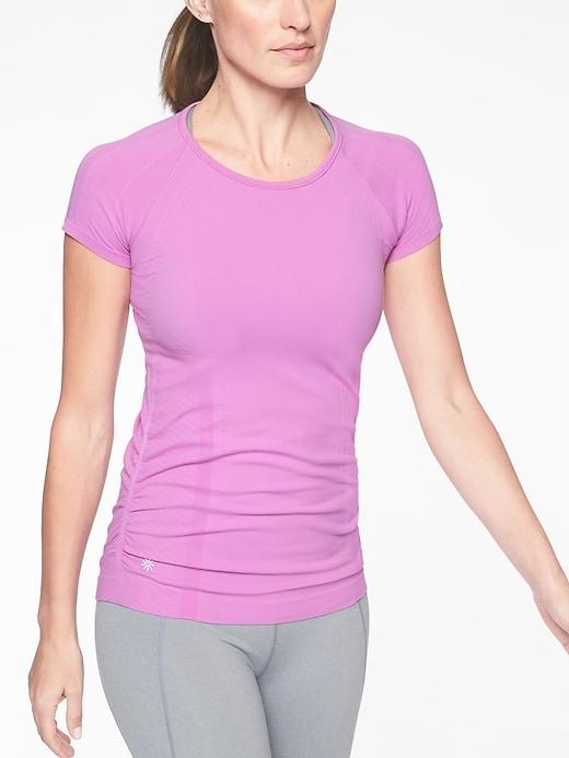 Athleta Womens Speedlight Tee Plumeria Purple Size S