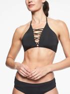 Athleta Womens Aqualuxe Loop Bikini Top Black Size Xxs