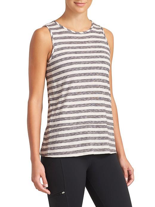 Athleta Womens Valley Tank Size L - Grey Stripe