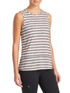 Athleta Womens Valley Tank Size L - Grey Stripe