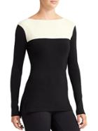 Athleta Womens Central Sweater Size M - Black Colorblock