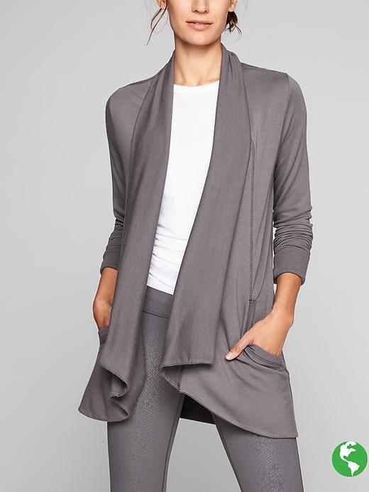 Athleta Womens Pranayama Wrap Size 1x Plus - Silver Bells