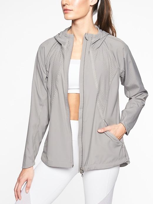 Athleta Womens Catalina Aero Jacket Silver Grey Size M