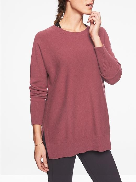 Athleta Womens Wool Cashmere Stargazer Pullover Crushed Berry Size S