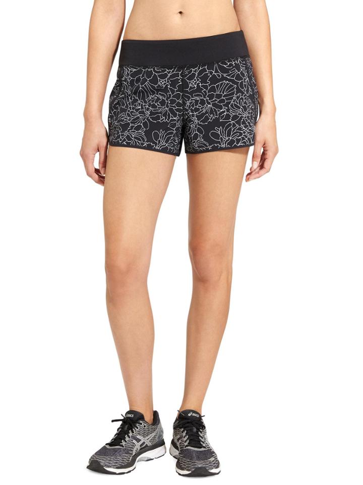 Reflective Floral Track This Run Short 3