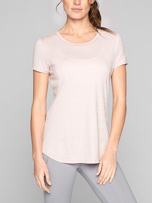 Athleta Womens Refine Tee Size L - Pink Elephant