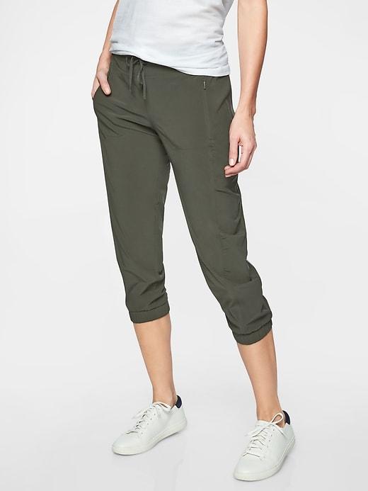 Athleta Womens La Viva Capri Black Olive Size 12