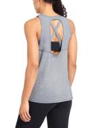 Athleta Womens Unity 2 In 1 Tank Size L - Grey Heather/black