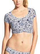 Athleta Womens Barbados Crop Tee Bikini Size L - Multi Print