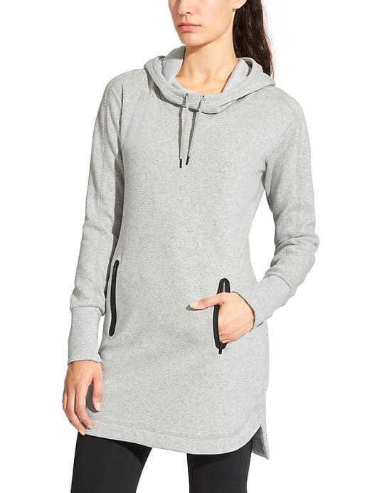 Athleta Womens Cozy Karma Dress Size L Tall - Light Grey Heather