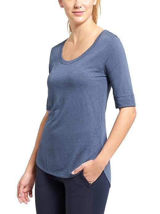 Athleta Womens Breezy Tee Size M - Iron Blue