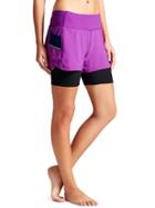 Athleta Womens Ready Set 2 In 1 Short Size L - Sparkling Purple