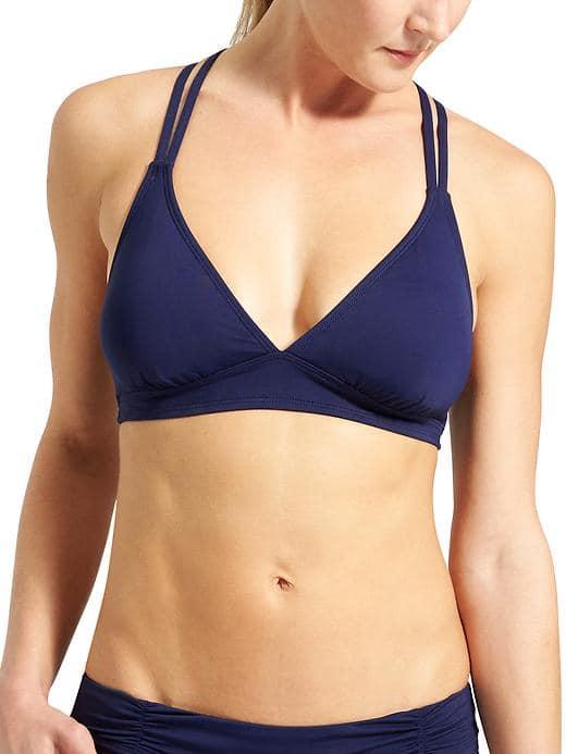 Athleta Womens Cross Strap Bikini Size L - Dress Blue