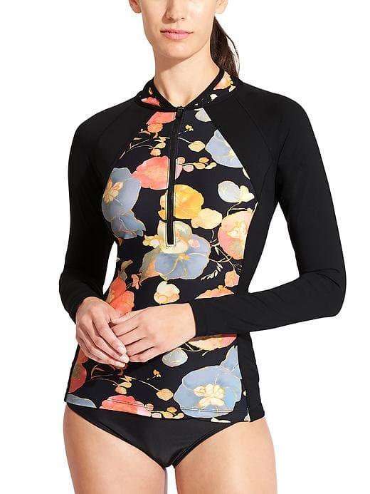 Athleta Womens Escape Rashguard Size L - Black