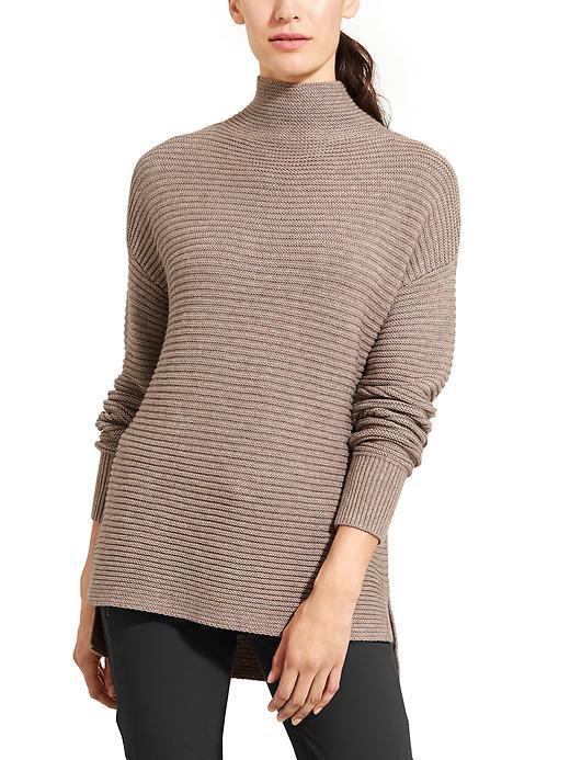 Athleta Womens Merino Lodge Sweater Size L - Walnut