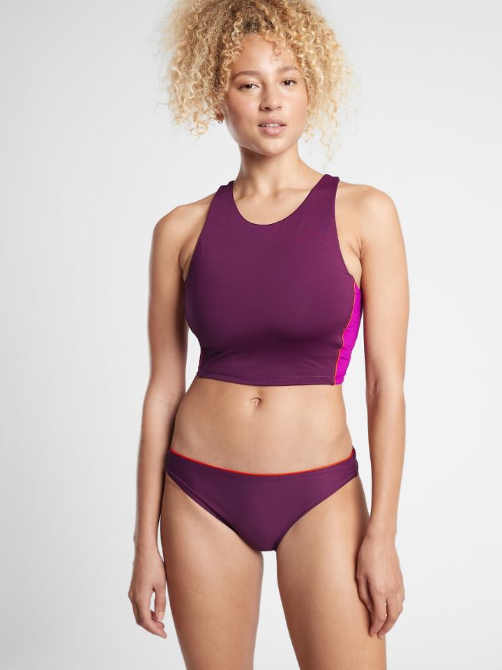 Colorblock Crop Bikini Top D-dd