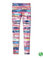 Athleta Painted Stripe Chit Chat Tight Size L/12 - Multi