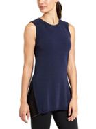 Athleta Womens Long And Lean Sweater Vest Dress Blue Size Xl