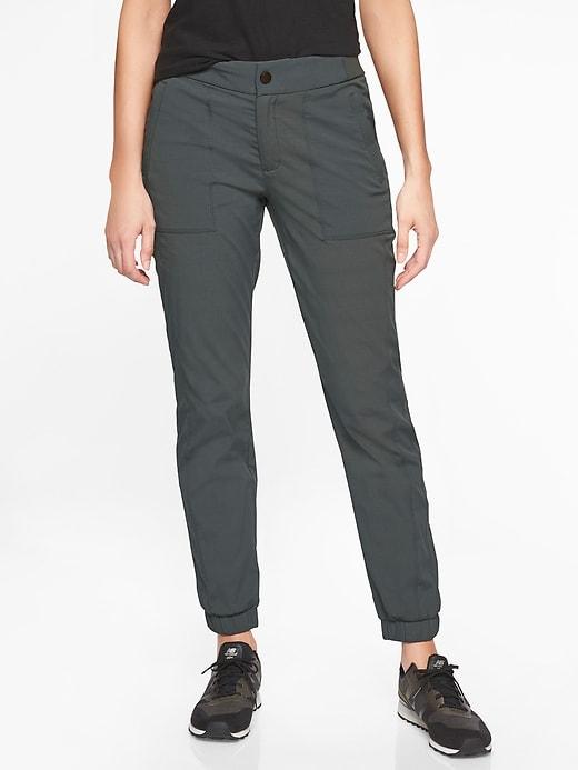 Athleta Womens Trekkie Jogger 2.0 Black Olive Size 16