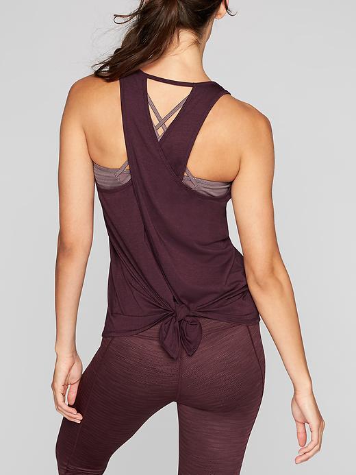 Athleta Womens Essence Tie Back Tank Size L Tall - Cassis