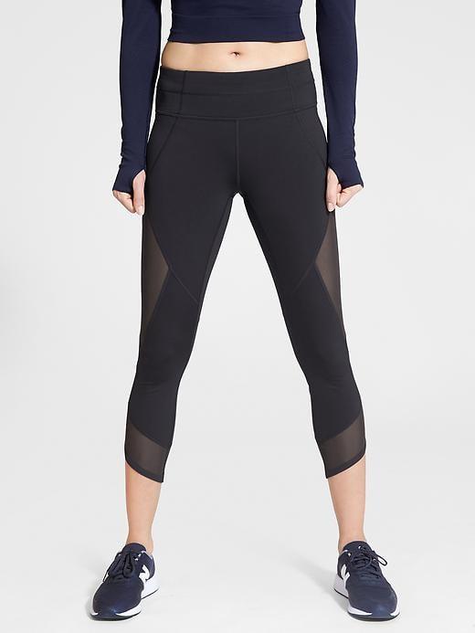 Athleta Womens Aura Sonar Capri Size M Tall - Black