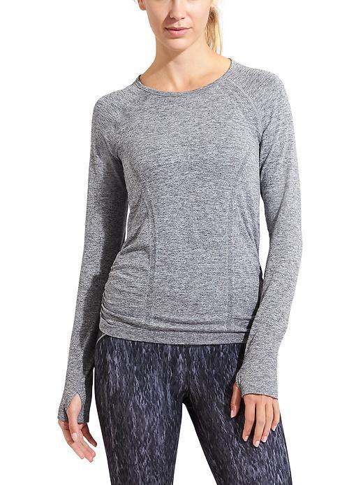 Athleta Womens Fastest Track Top Size M - Flint Grey Heather