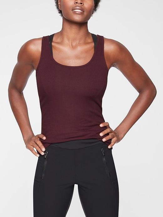 Athleta Womens Essence Ribbed Layering Tank Auberge Size Xxs