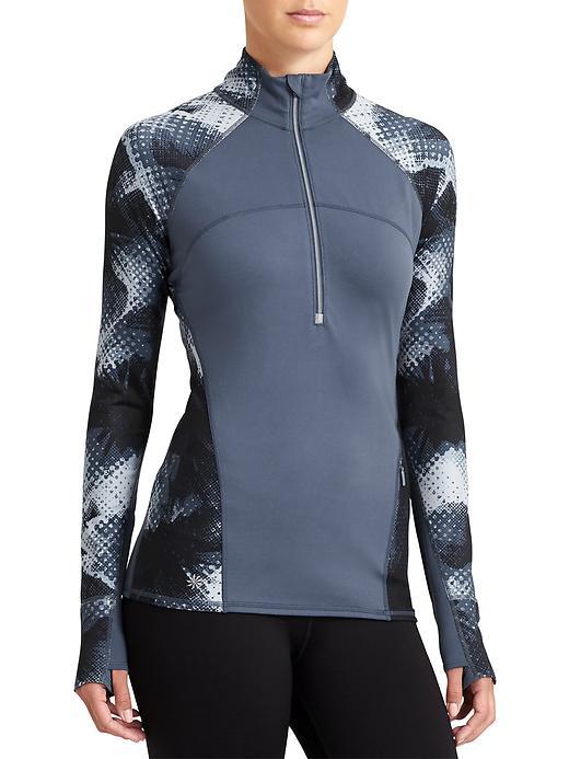 Athleta Womens Running Wild Half Zip 2.0 Electro Size L - Iron Blue