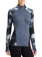 Athleta Womens Running Wild Half Zip 2.0 Electro Size L - Iron Blue