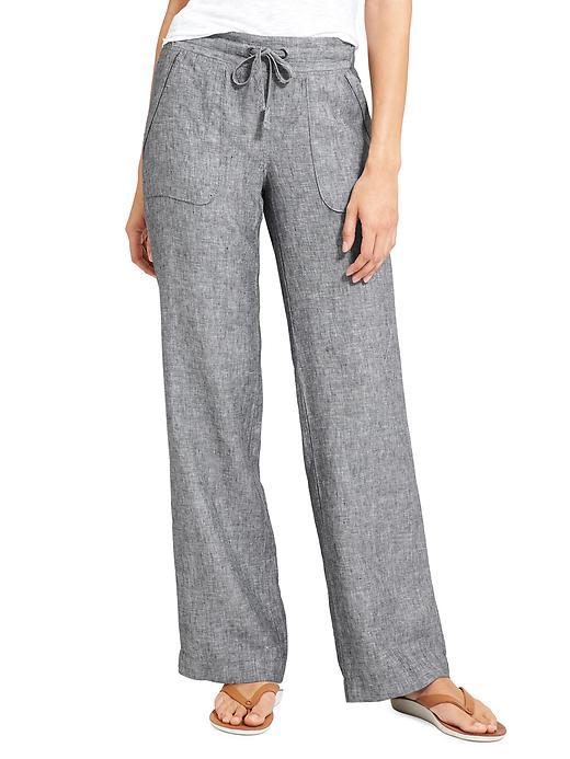 Athleta Womens Heathered Linen Pant Size 0 - Flint Grey Heather