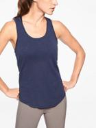 Athleta Womens Organic Daily Racerback Tank Dress Blue Size Xxs