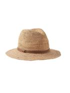 Athleta Womens Small Straw Ranch Fedora Size One Size - Natural