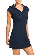 Athleta Womens Wick-it Hoodie Coverup Size 1x Plus - Navy