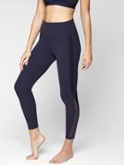 Athleta Womens Side Stripe Salutation 7/8 Tight Navy Size 1x