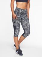 Athleta Womens Spotty Up For Anything Crop Navy Size Xl