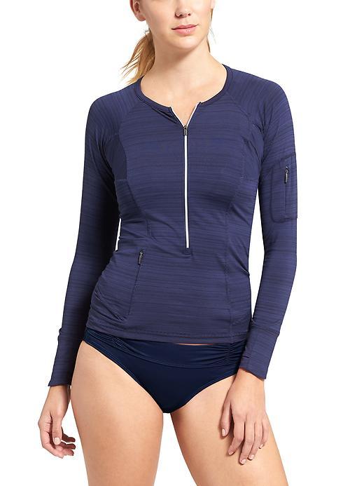 Athleta Womens Pacifica Upf Top 3.0 Size M Tall - Dress Blue