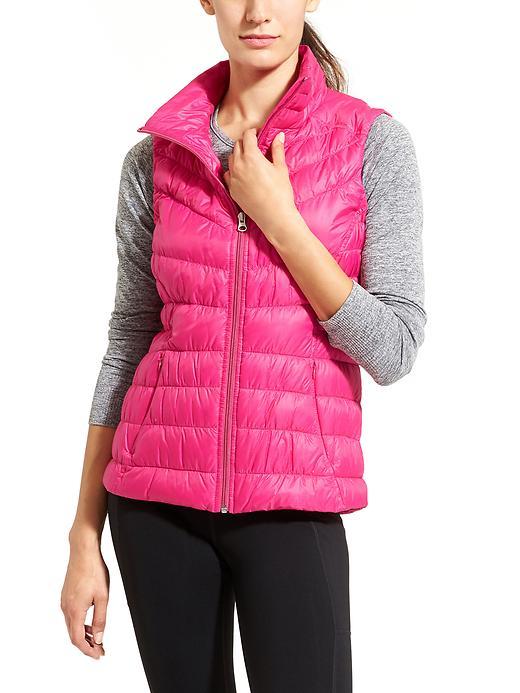 Athleta Womens Downalicious Deluxe Vest Size L - Bougainvilla