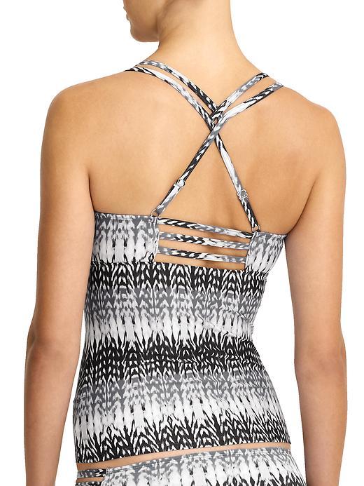 Athleta Womens Kamala Tankini Size M Tall - Black Print