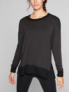 Athleta Womens Coaster Luxe Sweatshirt Size L - Black