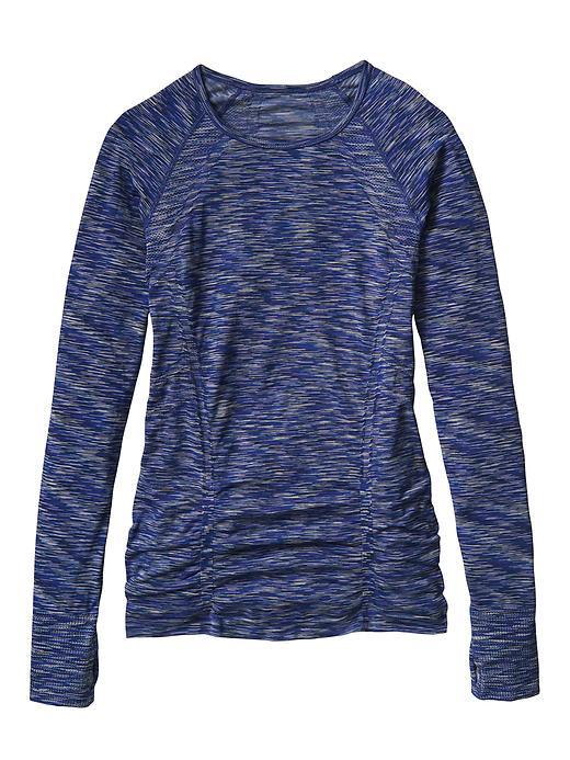 Athleta Womens Fastest Track Top Space Dye Size L - Caspian Blue Space Dye