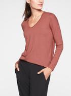 Athleta Womens Cloudlight Relaxed Top Havana Brown Size M