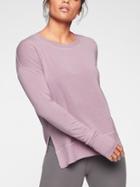 Athleta Womens Coaster Luxe Sweatshirt Sugarplum Mauve Size Xxs