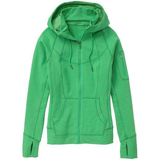 Athleta Slub Strength Hoodie - Toucan Green Heather