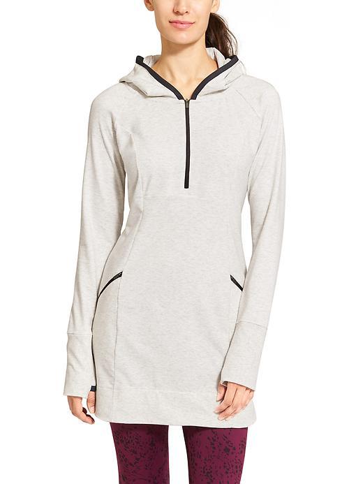 Athleta Womens Warm Up Dress Size L - White Heather