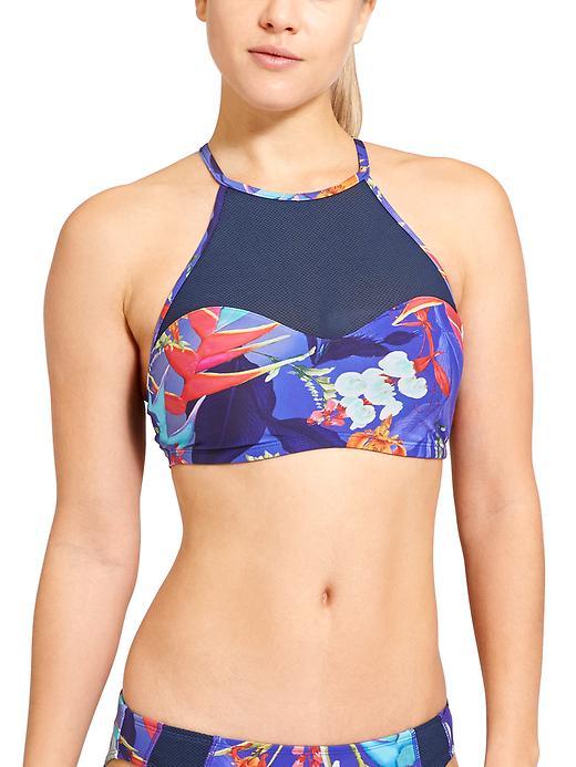 Athleta Womens Lucia Mesh Bikini Size M - Multi Print