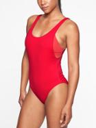 Athleta Womens High Leg One Piece Stop Light Size 36b/c