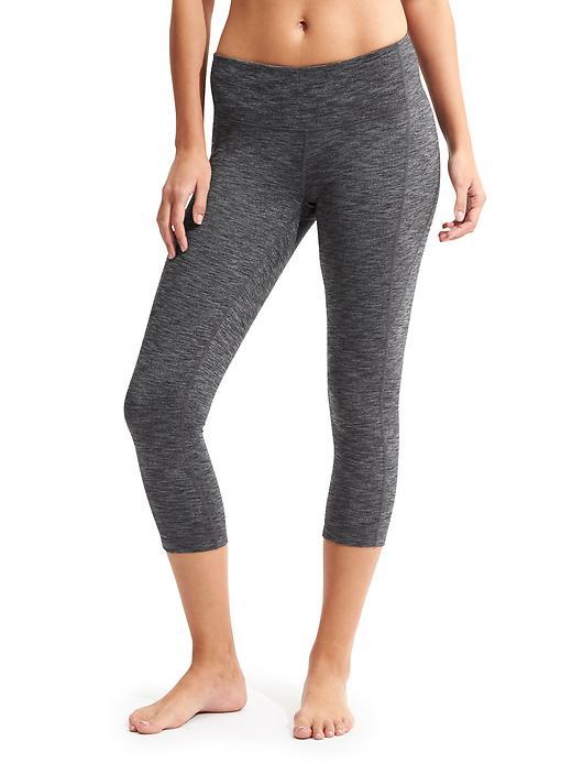 Athleta Womens Revelation Capri Size L Tall - Black Heather