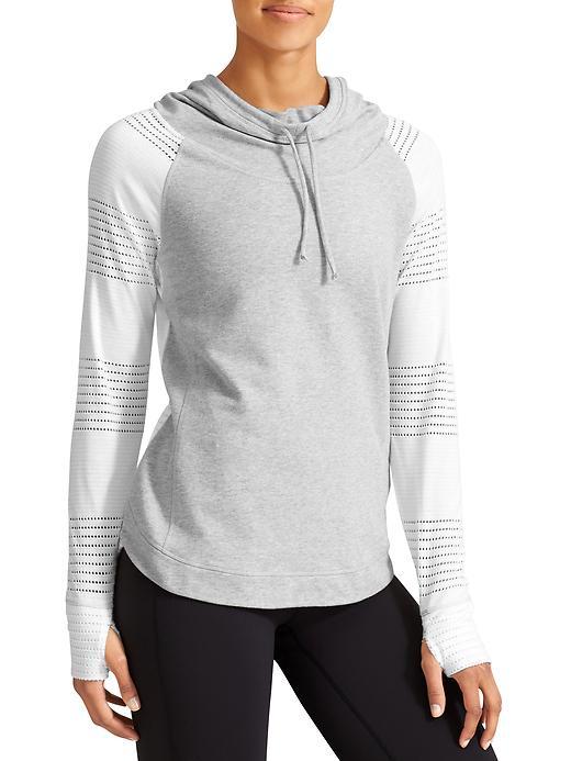 Athleta Womens Limitless Hoodie Size L - Grey Heather/bright White